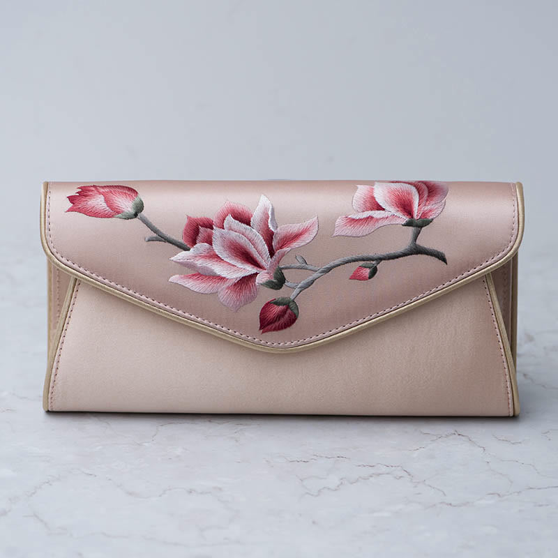 Buddha Stones Magnolia Su Haft Ślubna Torebka na Zakupy Torebka Torebka Crossbody
