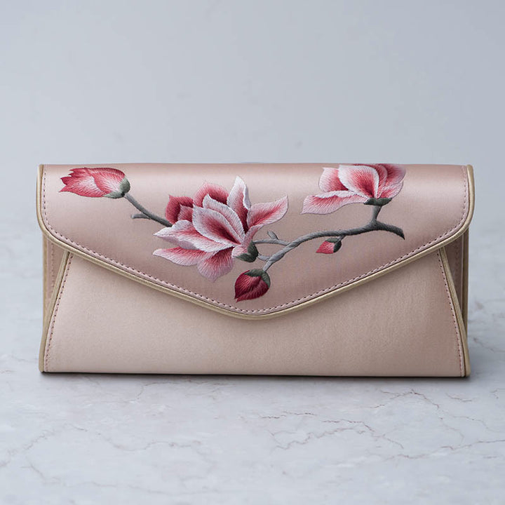 Buddha Stones Magnolia Su Haft Ślubna Torebka na Zakupy Torebka Torebka Crossbody