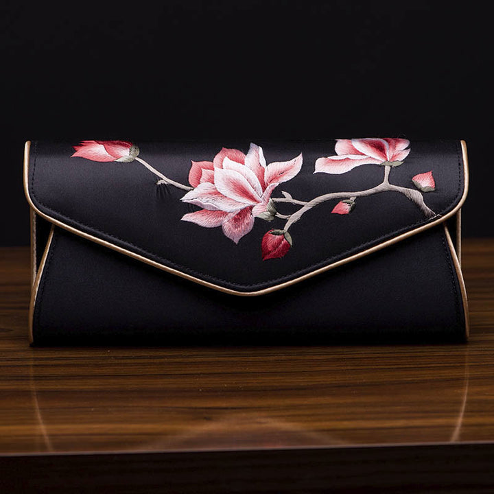 Buddha Stones Magnolia Su Haft Ślubna Torebka na Zakupy Torebka Torebka Crossbody