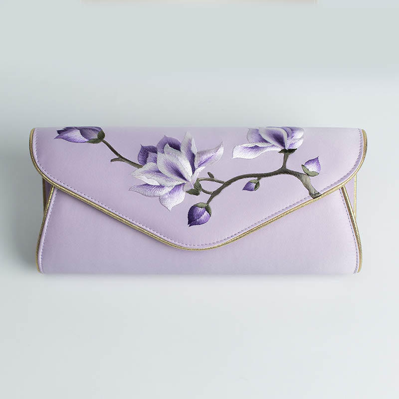 Buddha Stones Magnolia Su Haft Ślubna Torebka na Zakupy Torebka Torebka Crossbody