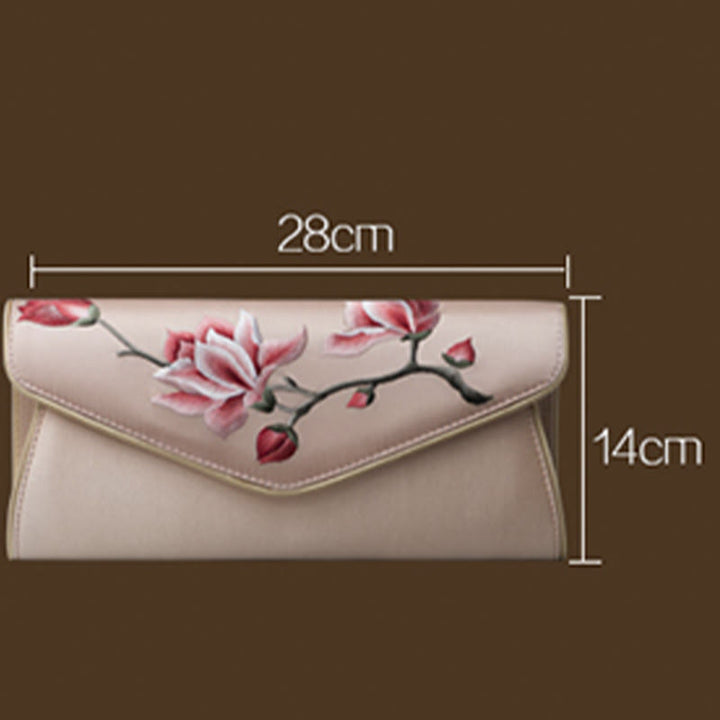 Buddha Stones Magnolia Su Haft Ślubna Torebka na Zakupy Torebka Torebka Crossbody
