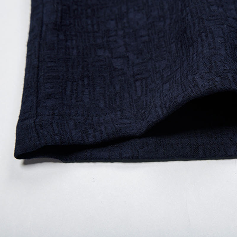 Koszula z długim rękawem Buddha Stones Fall Solid Button Cotton Linen Men Clothing - image 11