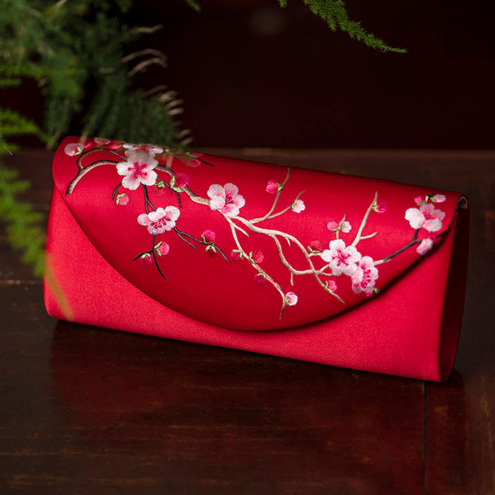 Buddha Stones Plum Bossom Tulip Su Haft Ślubna Torebka na Zakupy Torebka Torebka Crossbody