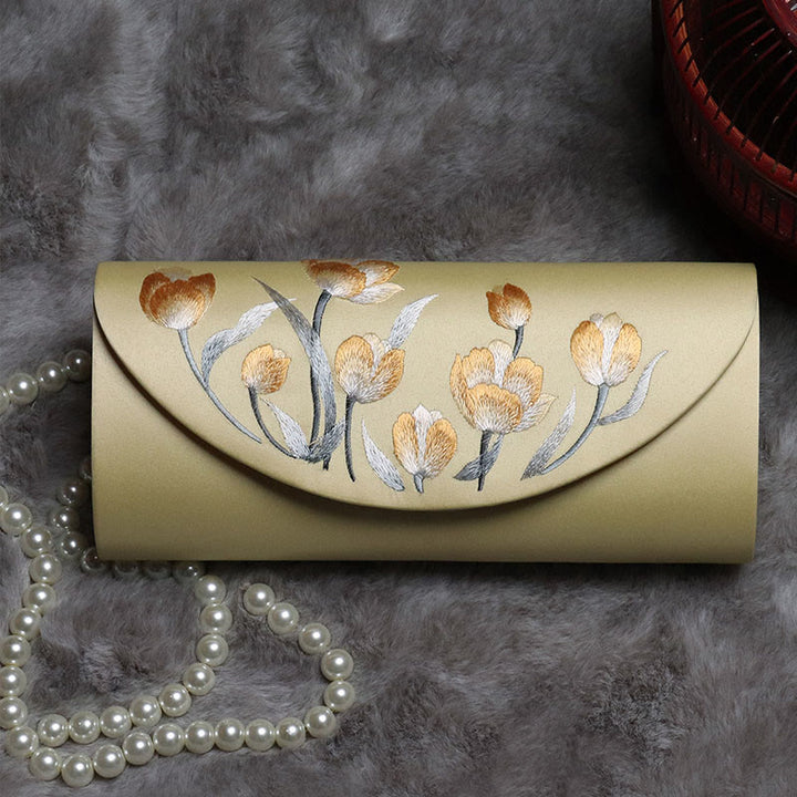 Buddha Stones Plum Bossom Tulip Su Haft Ślubna Torebka na Zakupy Torebka Torebka Crossbody