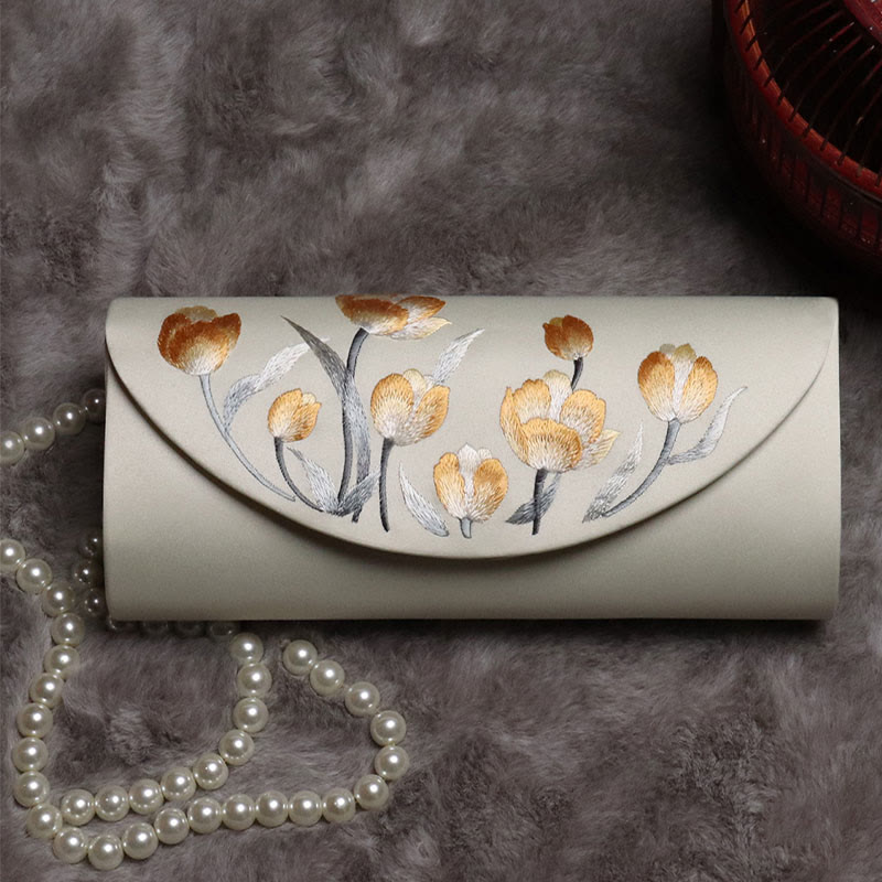 Buddha Stones Plum Bossom Tulip Su Haft Ślubna Torebka na Zakupy Torebka Torebka Crossbody