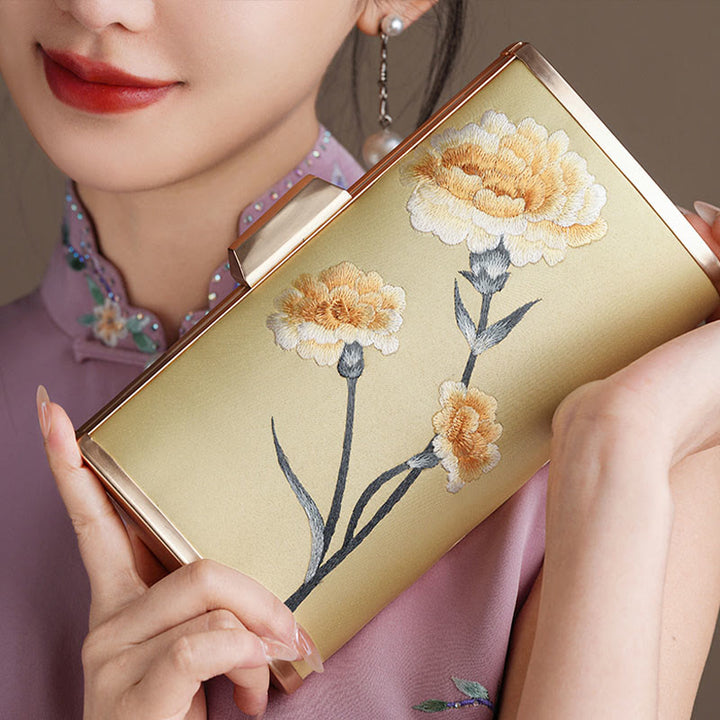 Buddha Stones Goździk Piwonia Begonia Su Haft Ślub Zakupy Torebka Torebka Torebka Crossbody