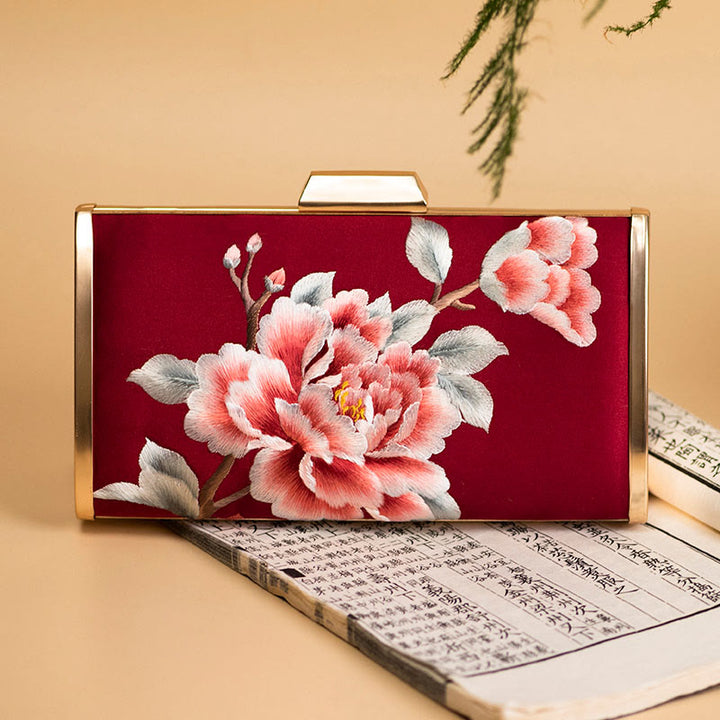 Buddha Stones Goździk Piwonia Begonia Su Haft Ślub Zakupy Torebka Torebka Torebka Crossbody
