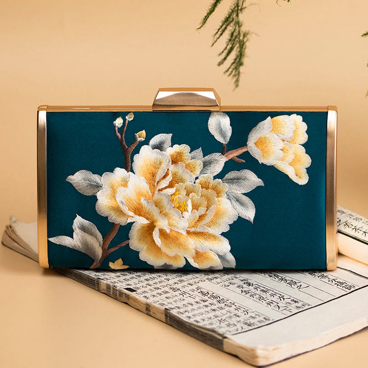 Buddha Stones Goździk Piwonia Begonia Su Haft Ślub Zakupy Torebka Torebka Torebka Crossbody