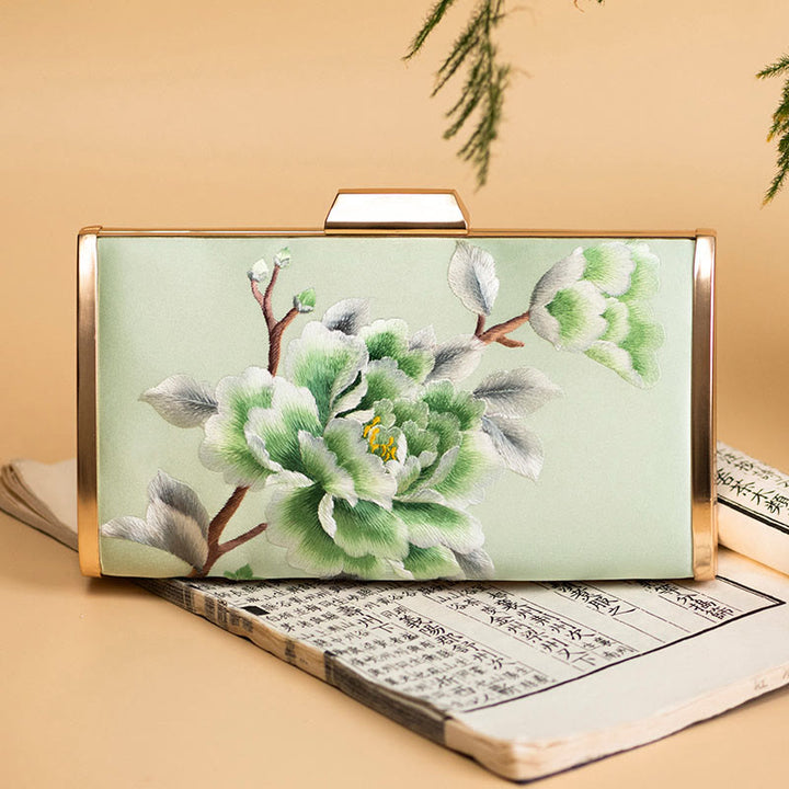 Buddha Stones Goździk Piwonia Begonia Su Haft Ślub Zakupy Torebka Torebka Torebka Crossbody