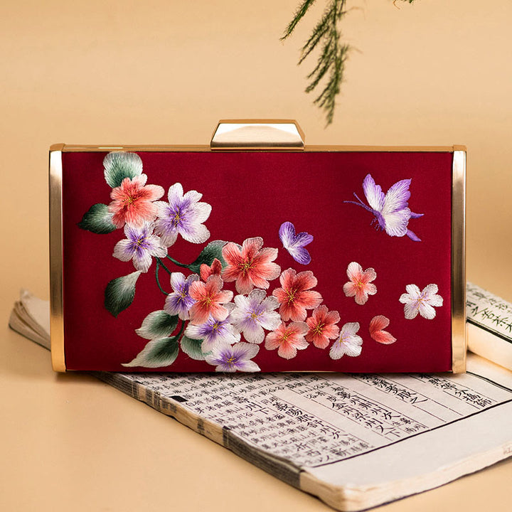 Buddha Stones Goździk Piwonia Begonia Su Haft Ślub Zakupy Torebka Torebka Torebka Crossbody