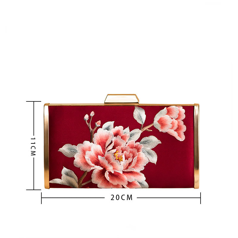 Buddha Stones Goździk Piwonia Begonia Su Haft Ślub Zakupy Torebka Torebka Torebka Crossbody
