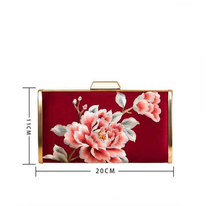Buddha Stones Goździk Piwonia Begonia Su Haft Ślub Zakupy Torebka Torebka Torebka Crossbody