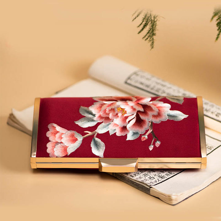 Buddha Stones Goździk Piwonia Begonia Su Haft Ślub Zakupy Torebka Torebka Torebka Crossbody