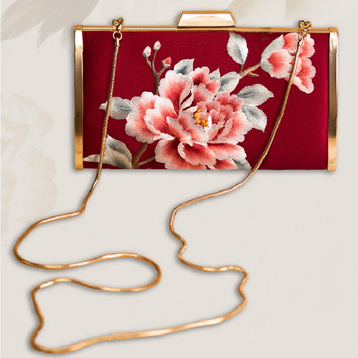 Buddha Stones Goździk Piwonia Begonia Su Haft Ślub Zakupy Torebka Torebka Torebka Crossbody