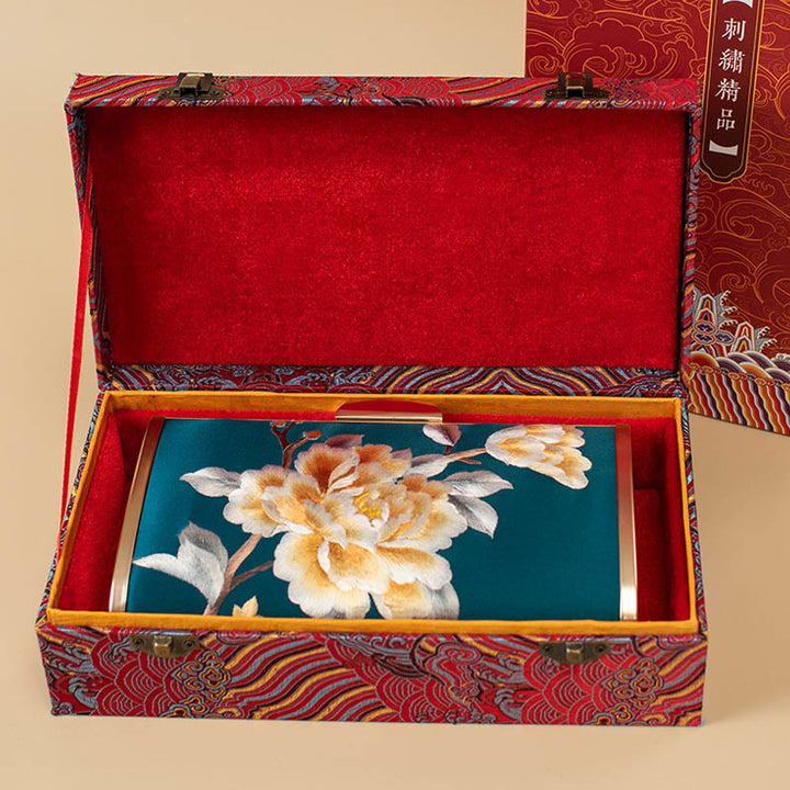 Buddha Stones Goździk Piwonia Begonia Su Haft Ślub Zakupy Torebka Torebka Torebka Crossbody