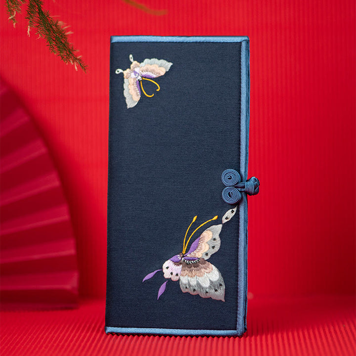 Buddha Stones Motyl Orchidea Su Haft Podróż Zakupy Torebka Torebka