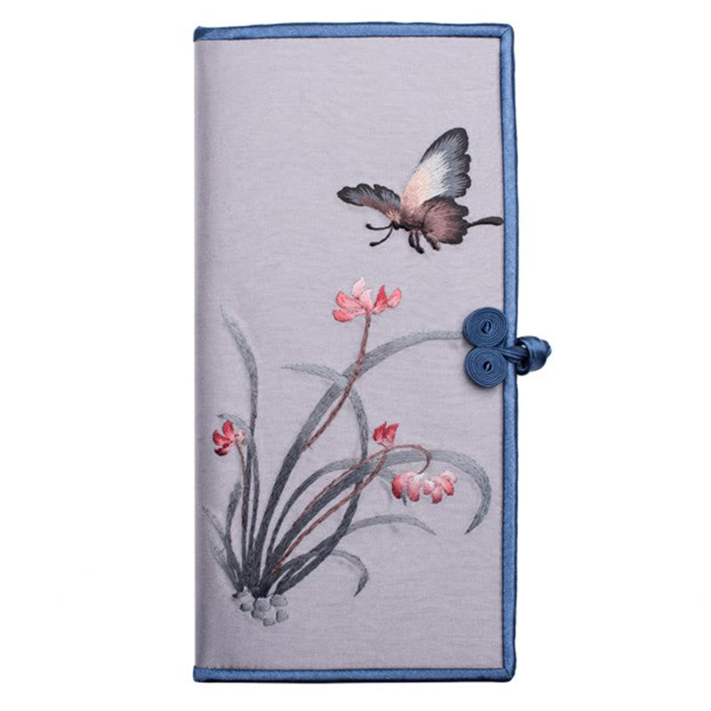 Buddha Stones Motyl Orchidea Su Haft Podróż Zakupy Torebka Torebka
