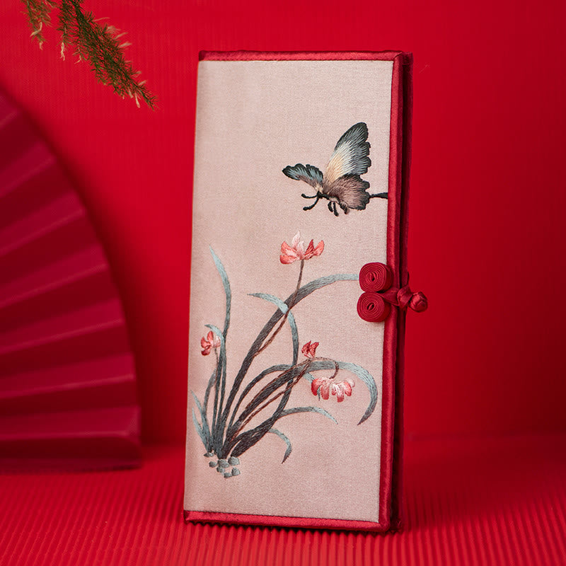 Buddha Stones Motyl Orchidea Su Haft Podróż Zakupy Torebka Torebka