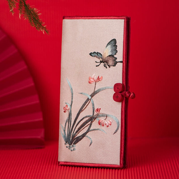 Buddha Stones Motyl Orchidea Su Haft Podróż Zakupy Torebka Torebka
