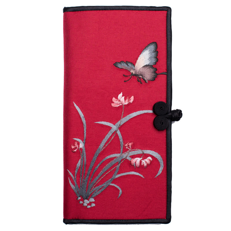 Buddha Stones Motyl Orchidea Su Haft Podróż Zakupy Torebka Torebka