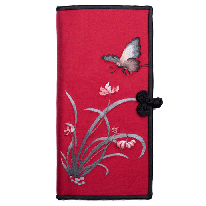 Buddha Stones Motyl Orchidea Su Haft Podróż Zakupy Torebka Torebka