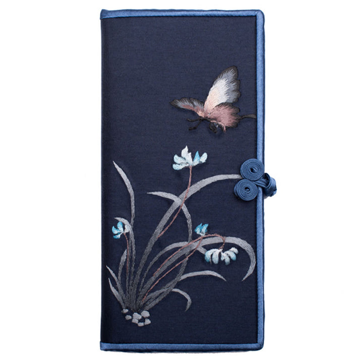 Buddha Stones Motyl Orchidea Su Haft Podróż Zakupy Torebka Torebka