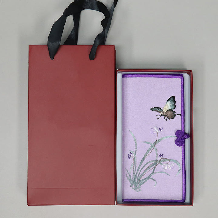 Buddha Stones Motyl Orchidea Su Haft Podróż Zakupy Torebka Torebka