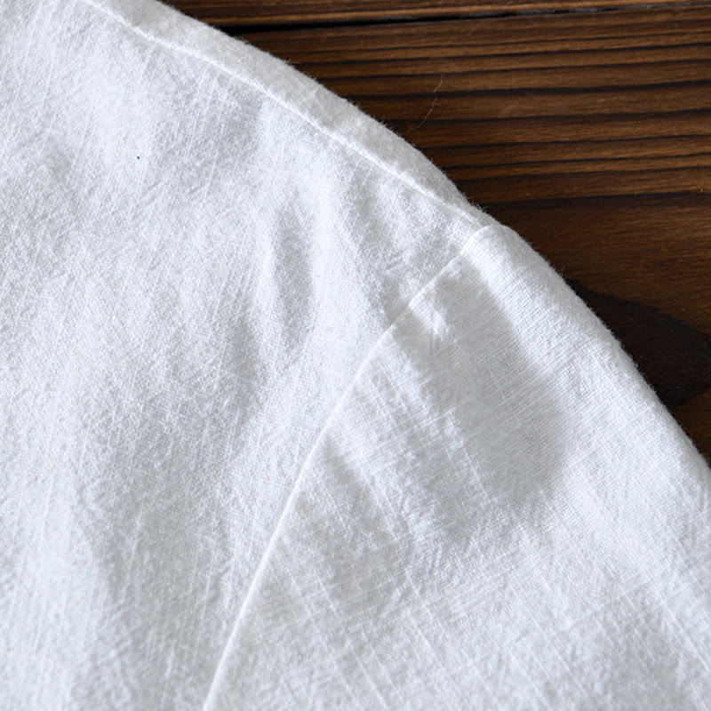 Kamienie Buddha Stones -Guzik Chiński Tang Garnitur Bawełna Lniana Męska Kurtka Koszula Z Kieszeniami - image 10