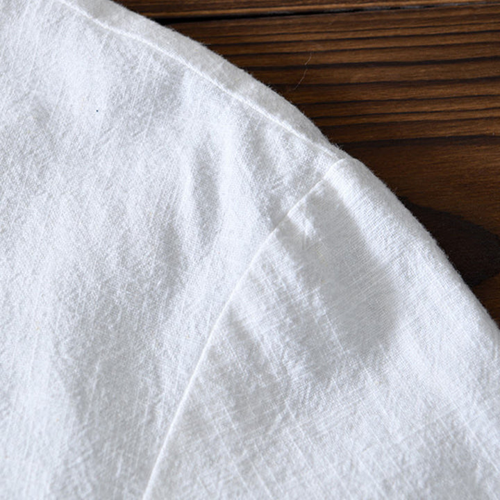 Kamienie Buddha Stones -Guzik Chiński Tang Garnitur Bawełna Lniana Męska Kurtka Koszula Z Kieszeniami - image 10