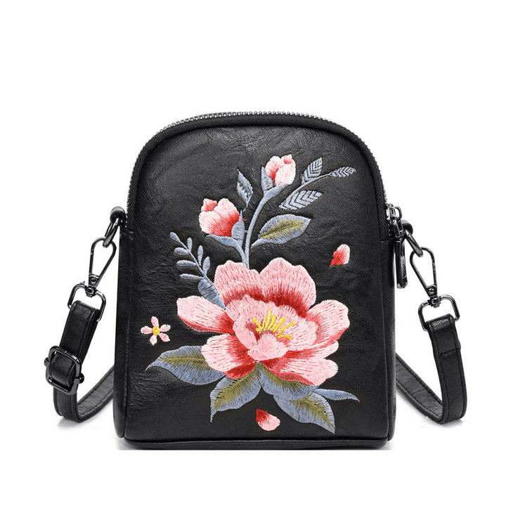 Buddha Stones Lotus Su Haft Podróż Zakupy Torebka Torba na Ramię Torba Crossbody