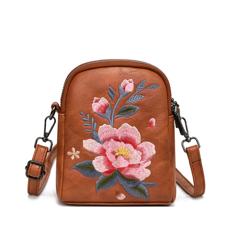 Buddha Stones Lotus Su Haft Podróż Zakupy Torebka Torba na Ramię Torba Crossbody
