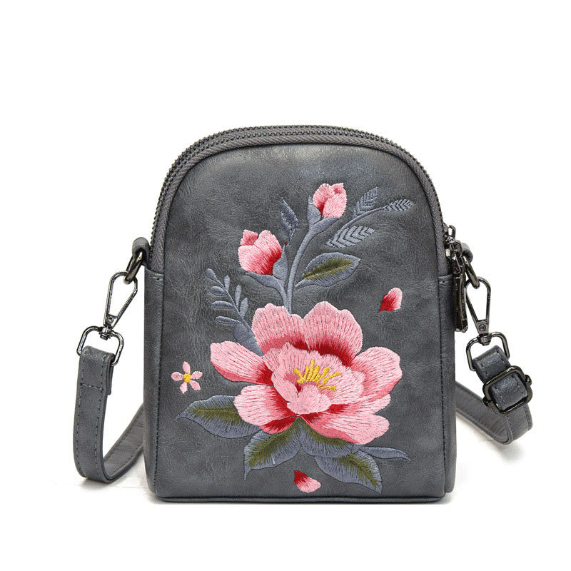 Buddha Stones Lotus Su Haft Podróż Zakupy Torebka Torba na Ramię Torba Crossbody