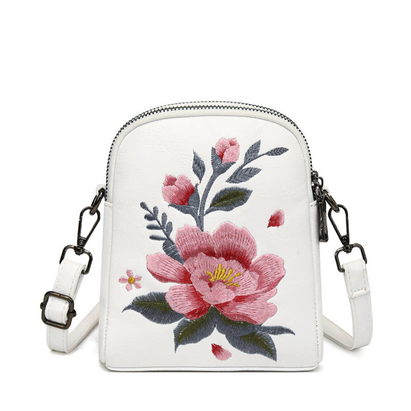 Buddha Stones Lotus Su Haft Podróż Zakupy Torebka Torba na Ramię Torba Crossbody