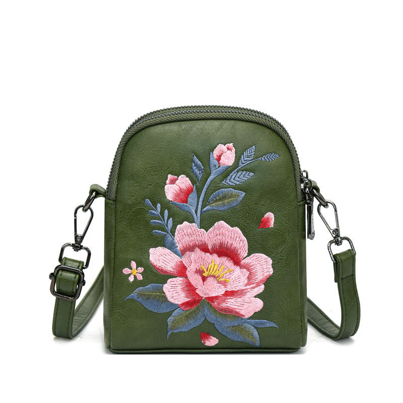 Buddha Stones Lotus Su Haft Podróż Zakupy Torebka Torba na Ramię Torba Crossbody