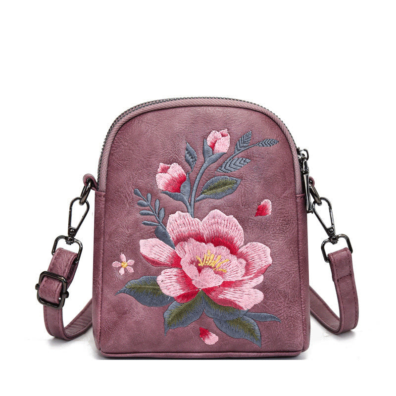 Buddha Stones Lotus Su Haft Podróż Zakupy Torebka Torba na Ramię Torba Crossbody
