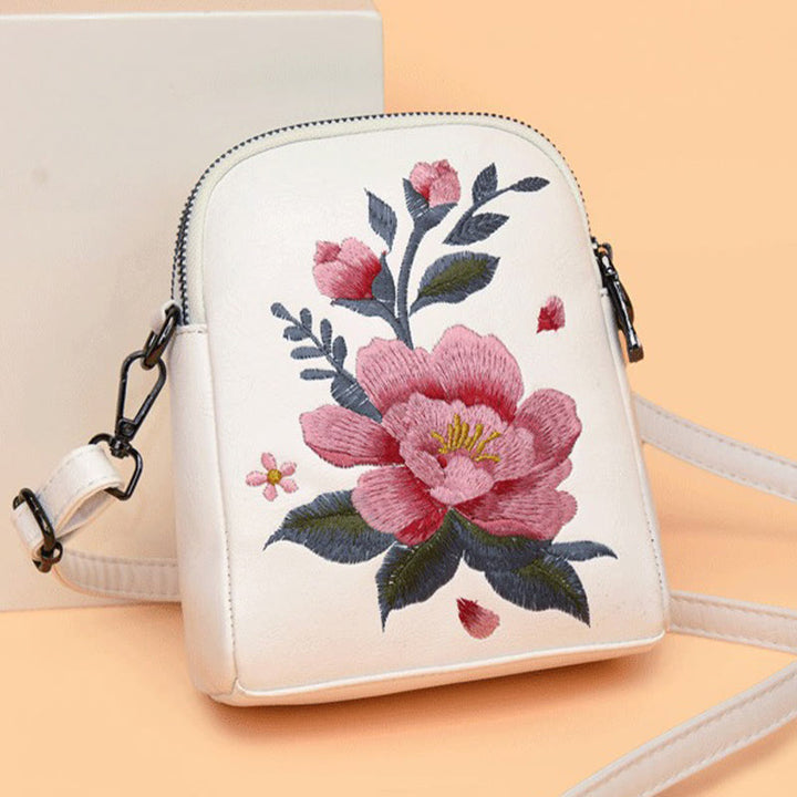 Buddha Stones Lotus Su Haft Podróż Zakupy Torebka Torba na Ramię Torba Crossbody