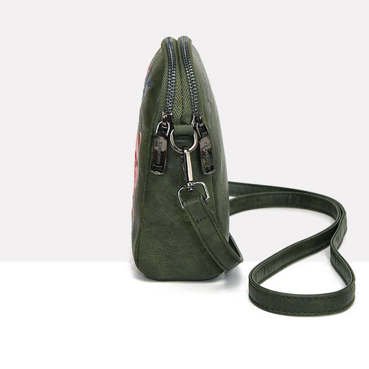 Buddha Stones Lotus Su Haft Podróż Zakupy Torebka Torba na Ramię Torba Crossbody