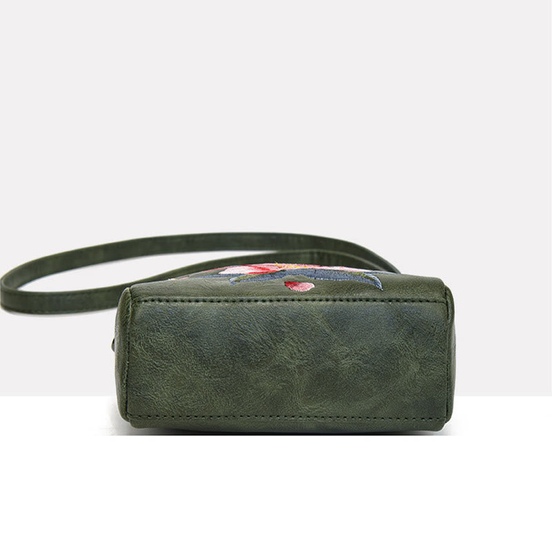 Buddha Stones Lotus Su Haft Podróż Zakupy Torebka Torba na Ramię Torba Crossbody