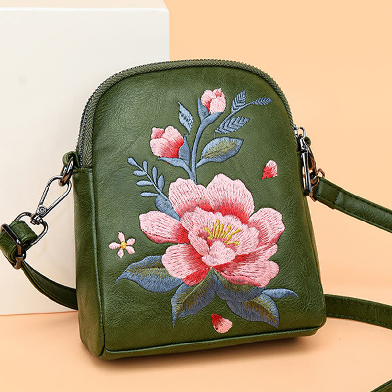 Buddha Stones Lotus Su Haft Podróż Zakupy Torebka Torba na Ramię Torba Crossbody