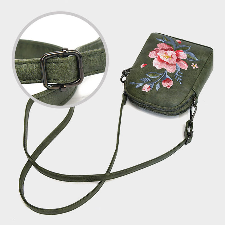 Buddha Stones Lotus Su Haft Podróż Zakupy Torebka Torba na Ramię Torba Crossbody