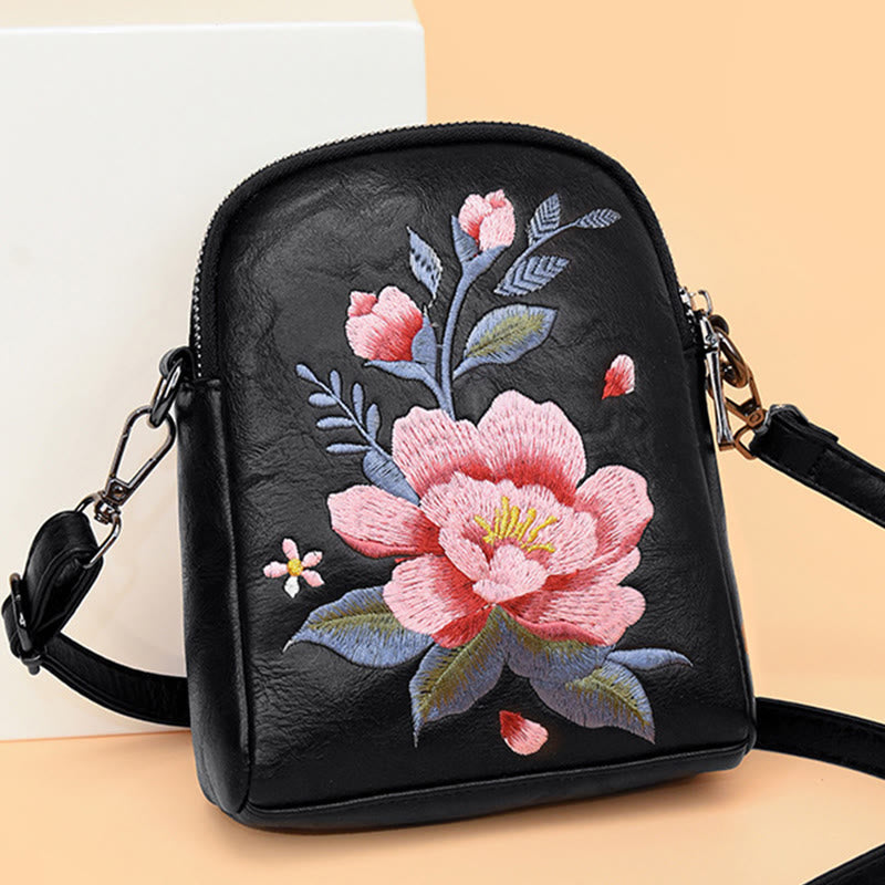 Buddha Stones Lotus Su Haft Podróż Zakupy Torebka Torba na Ramię Torba Crossbody