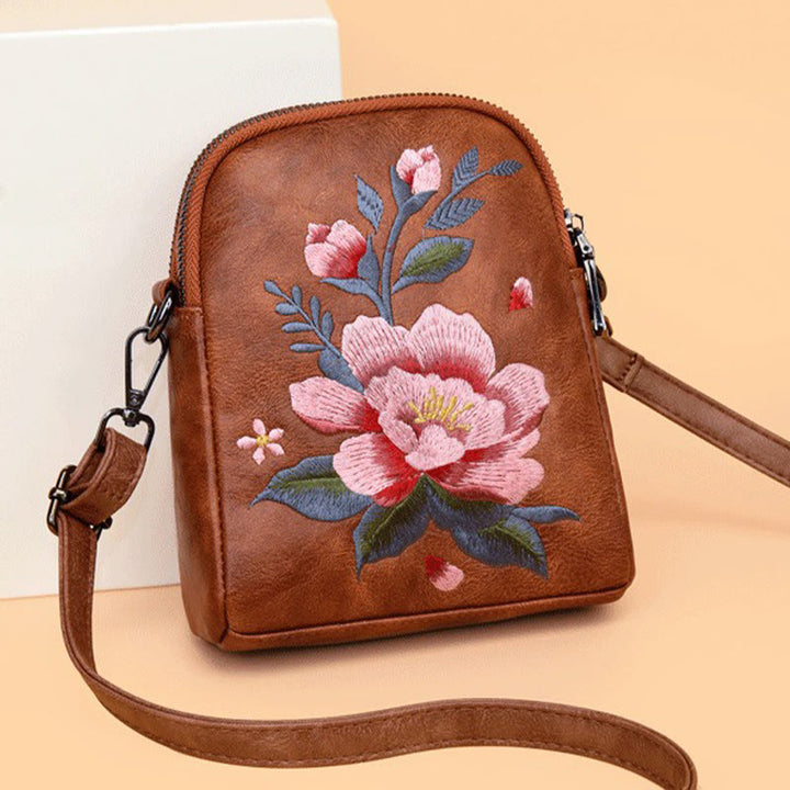 Buddha Stones Lotus Su Haft Podróż Zakupy Torebka Torba na Ramię Torba Crossbody