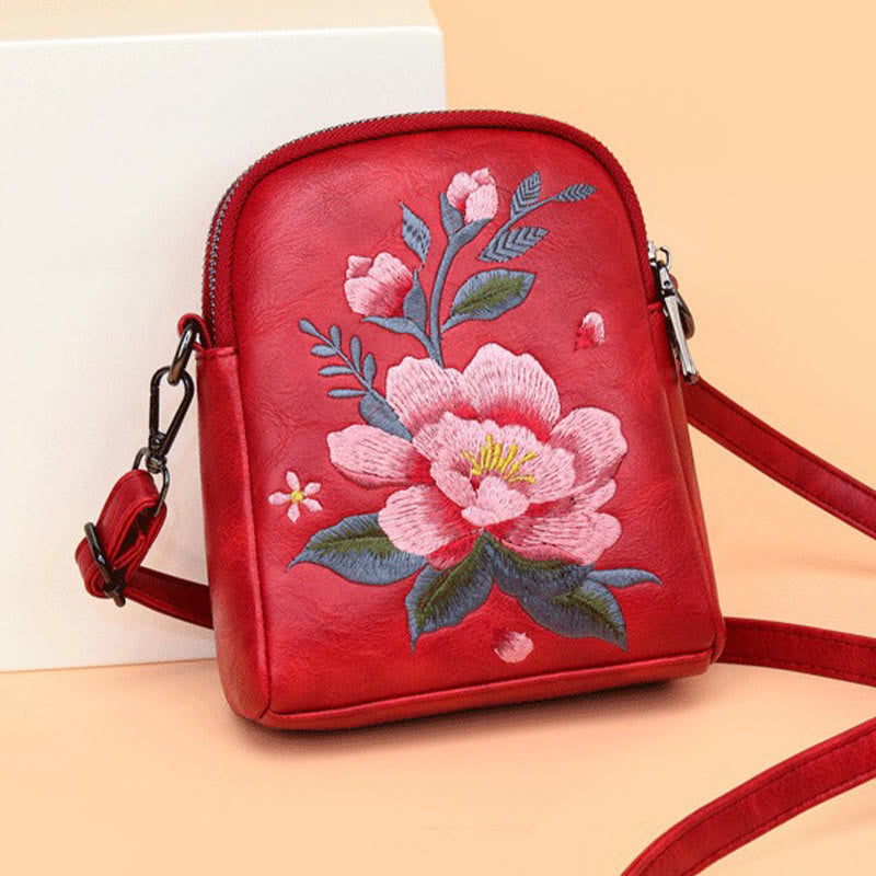 Buddha Stones Lotus Su Haft Podróż Zakupy Torebka Torba na Ramię Torba Crossbody
