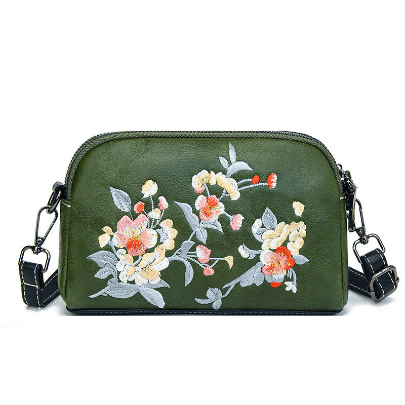 Buddha Stones Piwonia Granat Kwiaty Su Haft Podróż Zakupy Torebka Torba na Ramię Torba Crossbody