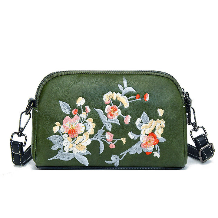 Buddha Stones Piwonia Granat Kwiaty Su Haft Podróż Zakupy Torebka Torba na Ramię Torba Crossbody
