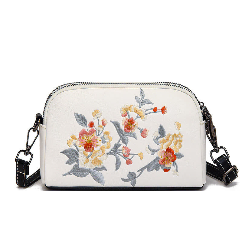 Buddha Stones Piwonia Granat Kwiaty Su Haft Podróż Zakupy Torebka Torba na Ramię Torba Crossbody