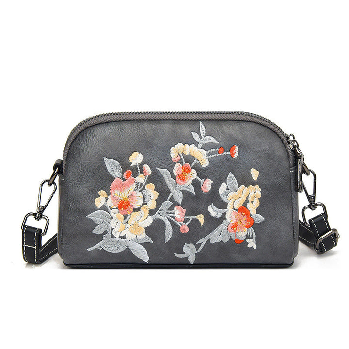 Buddha Stones Piwonia Granat Kwiaty Su Haft Podróż Zakupy Torebka Torba na Ramię Torba Crossbody