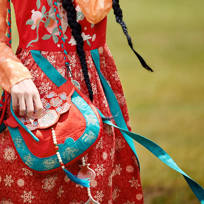 Buddha Stones w stylu etnicznym Su haftowana podróż na zakupy torba na ramię torebka crossbody
