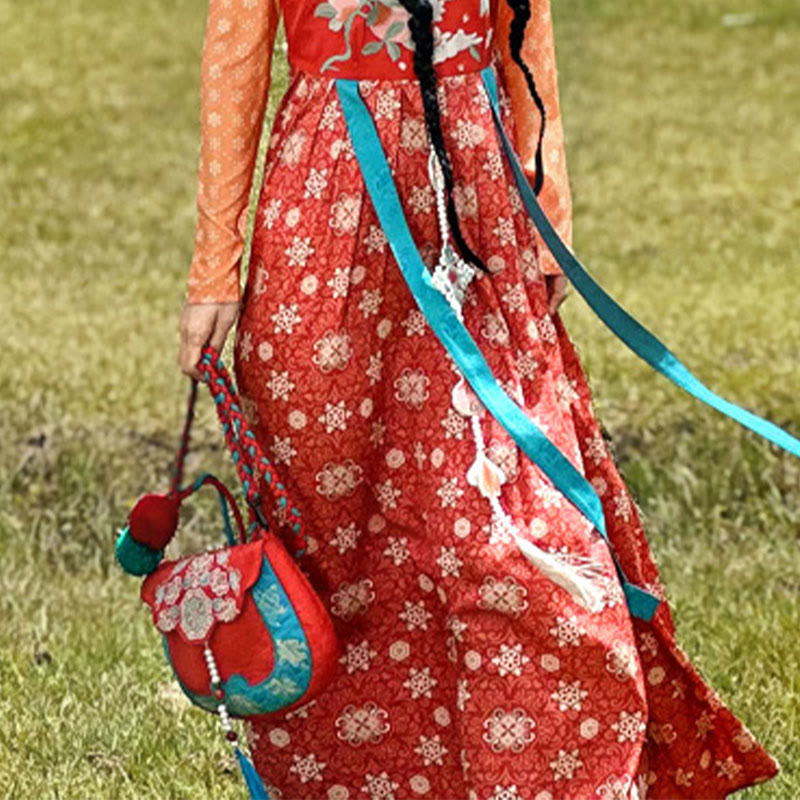 Buddha Stones w stylu etnicznym Su haftowana podróż na zakupy torba na ramię torebka crossbody