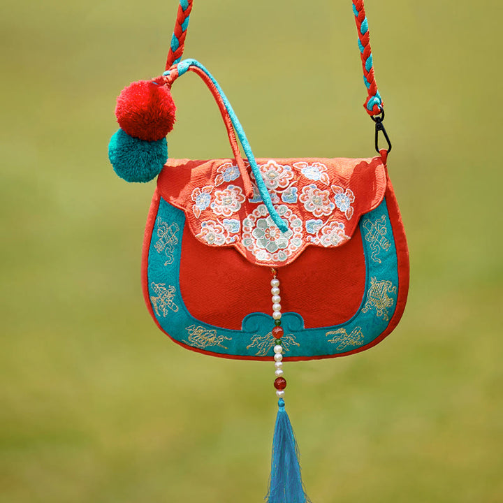 Buddha Stones w stylu etnicznym Su haftowana podróż na zakupy torba na ramię torebka crossbody